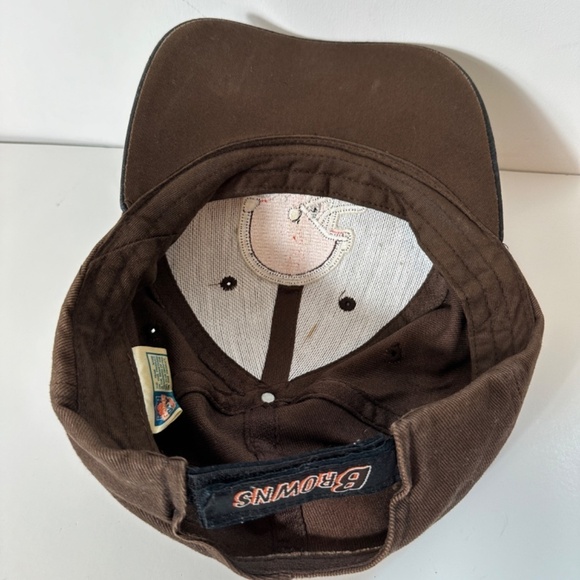 Vtg NFL Cleveland Browns Script SnapBack Cap Made In The Hong Kong 100% Cotton - Picture 9 of 11